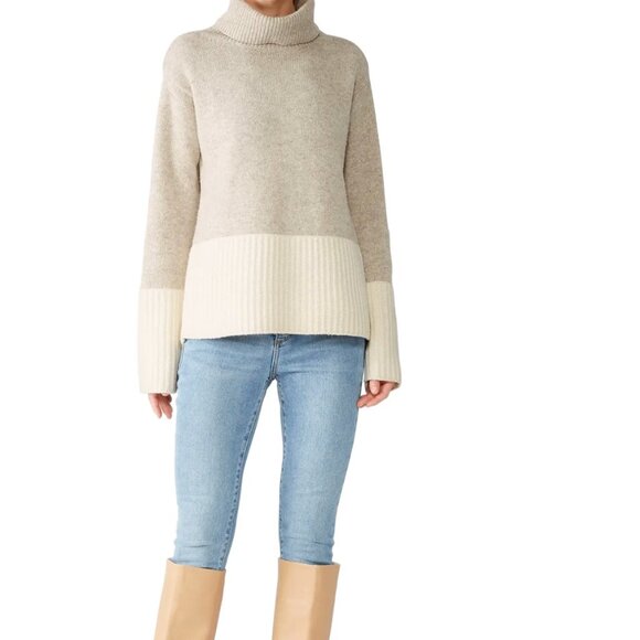 Derek Lam Denim | Cream Turtleneck Sweater | Size Large - Picture 2 of 7